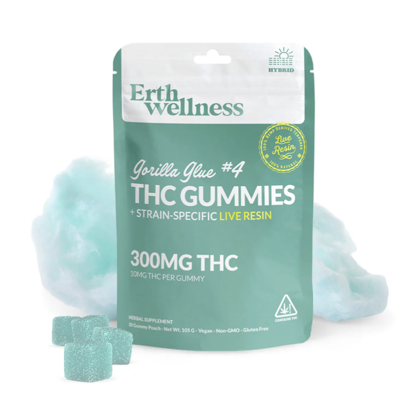 Erth Wellness THC Gummies 300MG / Original Glue Live Resin